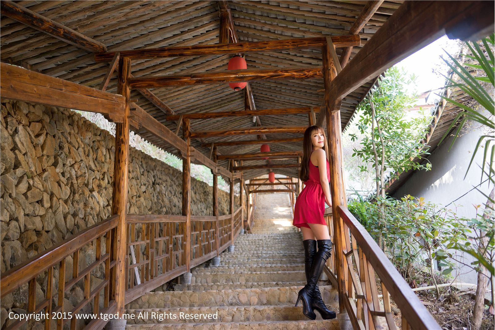 [tgod push goddess] on April 23, 2015, Yu Ji una  akiki Zhu Ruomu of Tangmu garden in Suichang